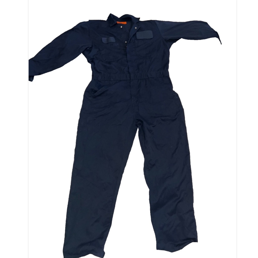 NWOT CINTAS Men's Navy Zip Front Cotton Coverall 42-RG